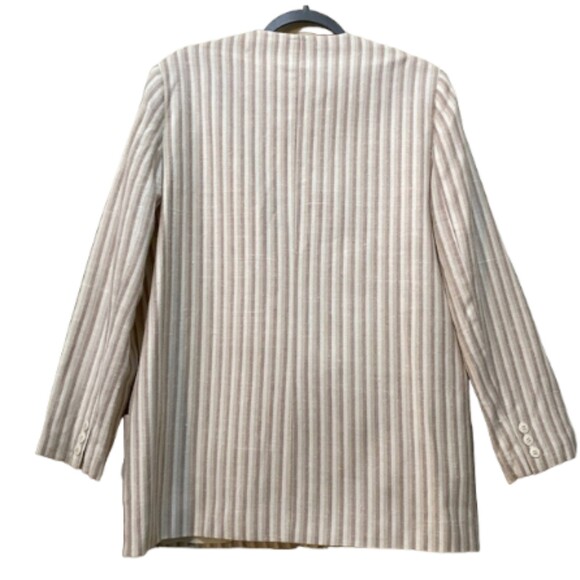 Vintage Michelle Stuart Pinstripe Blazer Jacket Dead Stock Pinstripe 16 NWT - Picture 11 of 15